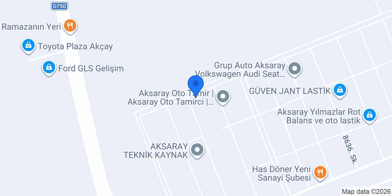 Aksaray Volkswagen Özel Servis Wosgen konumu