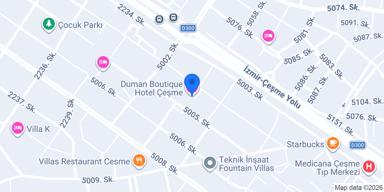 Duman Boutique Hotel Çeşme konumu