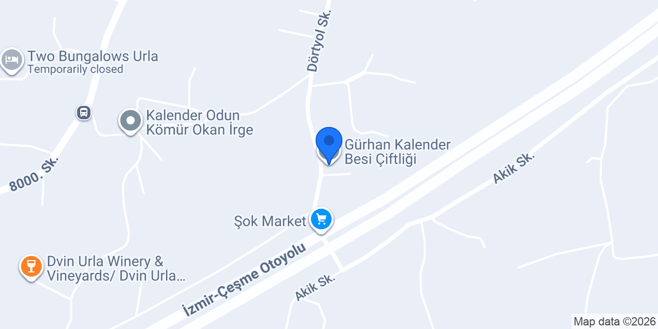 Gürhan Kalender Besi Çiftliği konumu