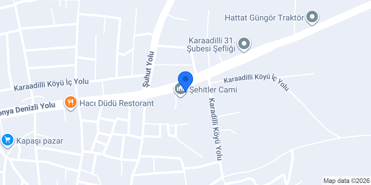 Şehitler Camii Mola Yeri konumu