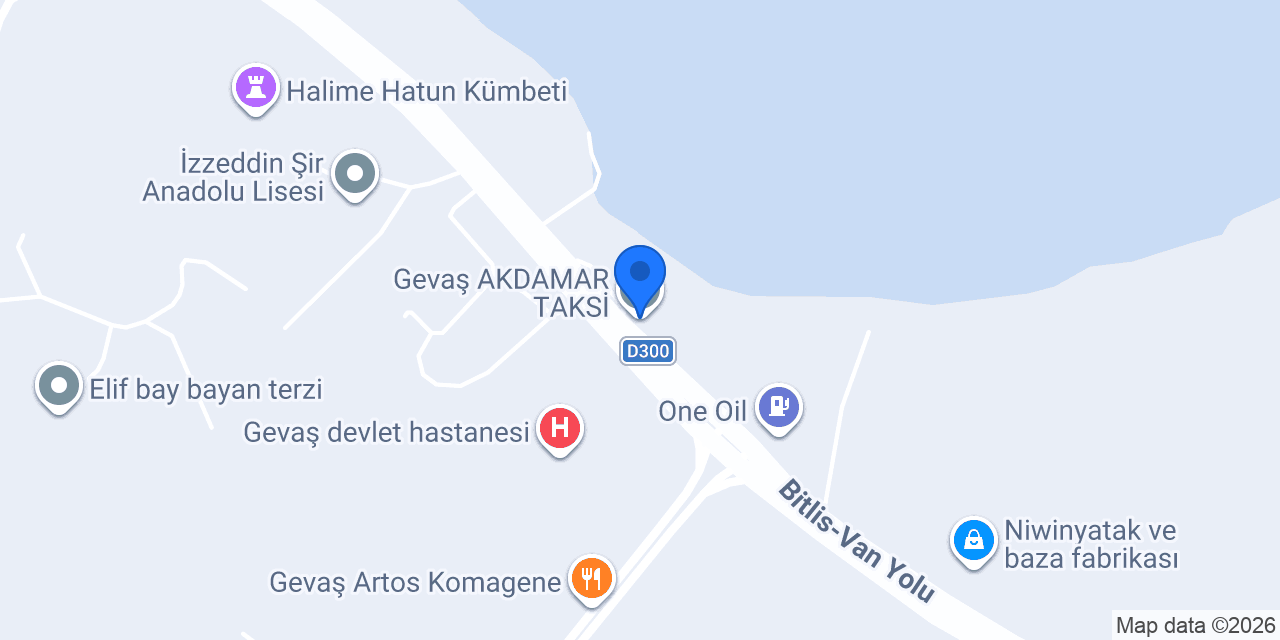 Gevaş AKDAMAR TAKSİ konumu