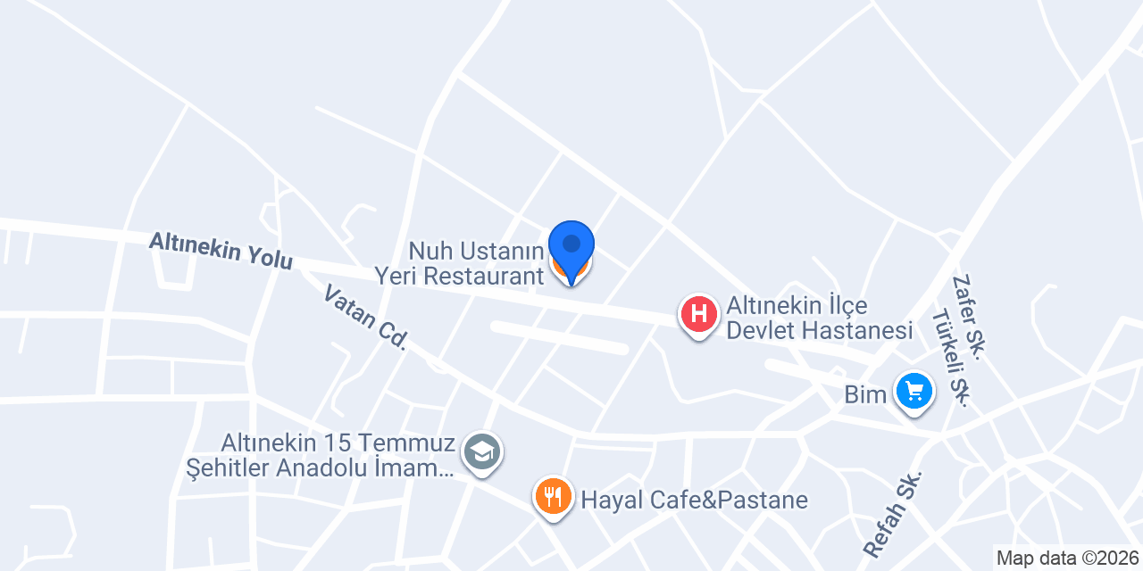 Nuh Ustanın Yeri Restaurant konumu