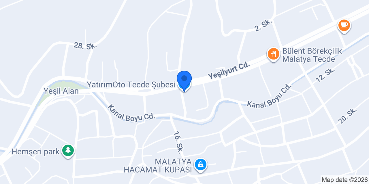 YatırımOto Tecde Şubesi konumu