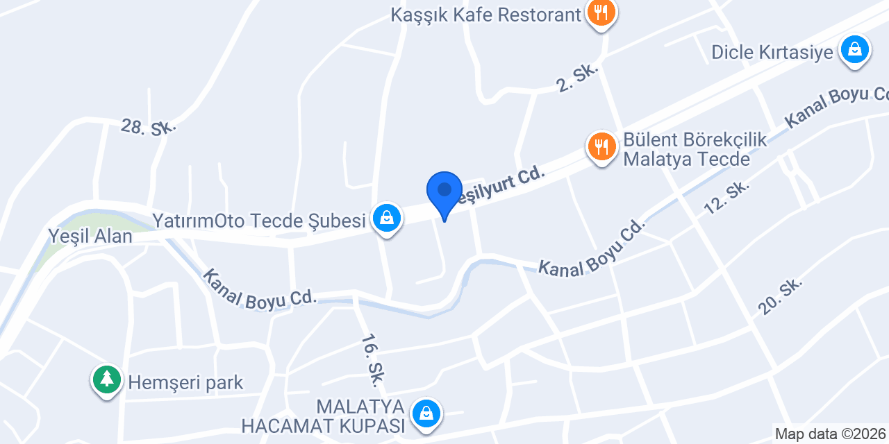 Malatya yesilyurt Tecde Çağlar veteriner kliniği konumu