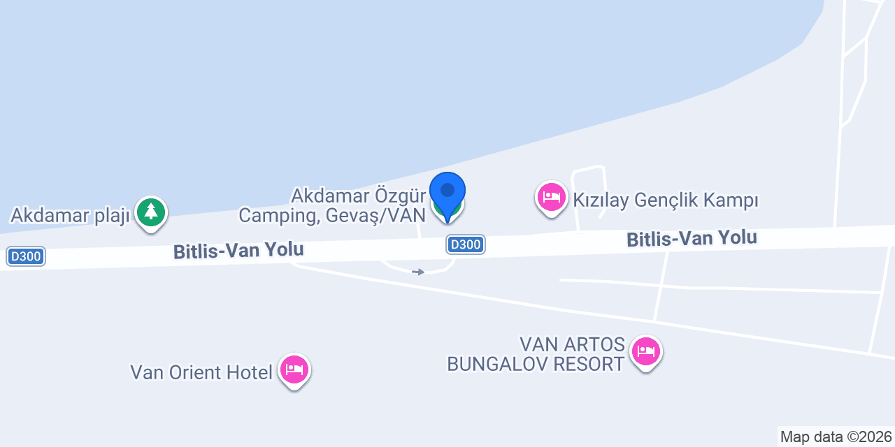 Akdamar Özgür Camping, Gevaş/VAN konumu
