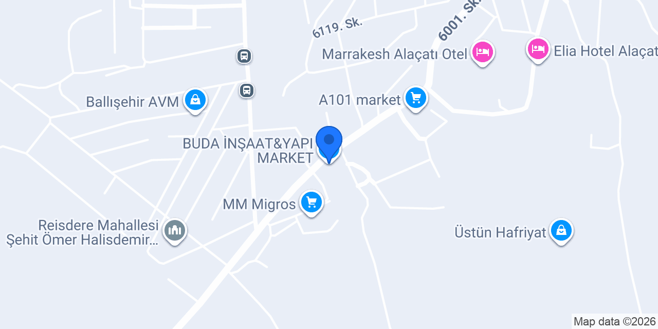BUDA İNŞAAT&YAPI MARKET konumu