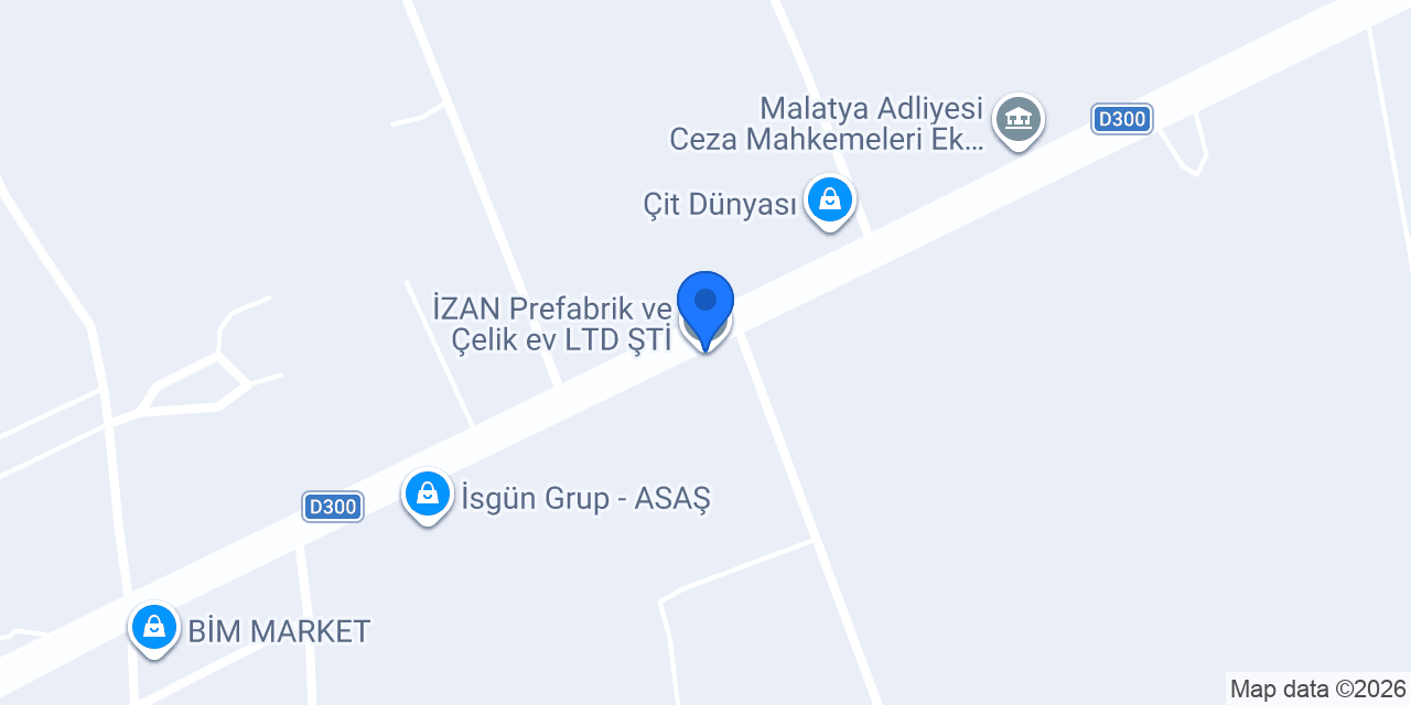 İZAN Prefabrik ve Çelik ev LTD ŞTİ konumu