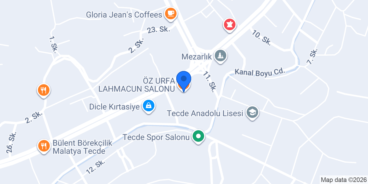 ÖZ URFA LAHMACUN SALONU konumu