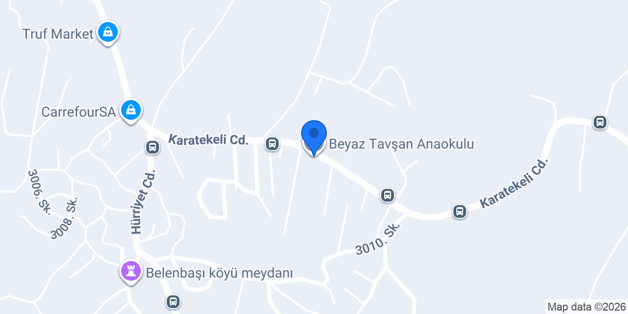Beyaz Tavşan Anaokulu konumu