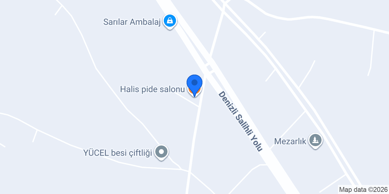 Halis pide salonu konumu