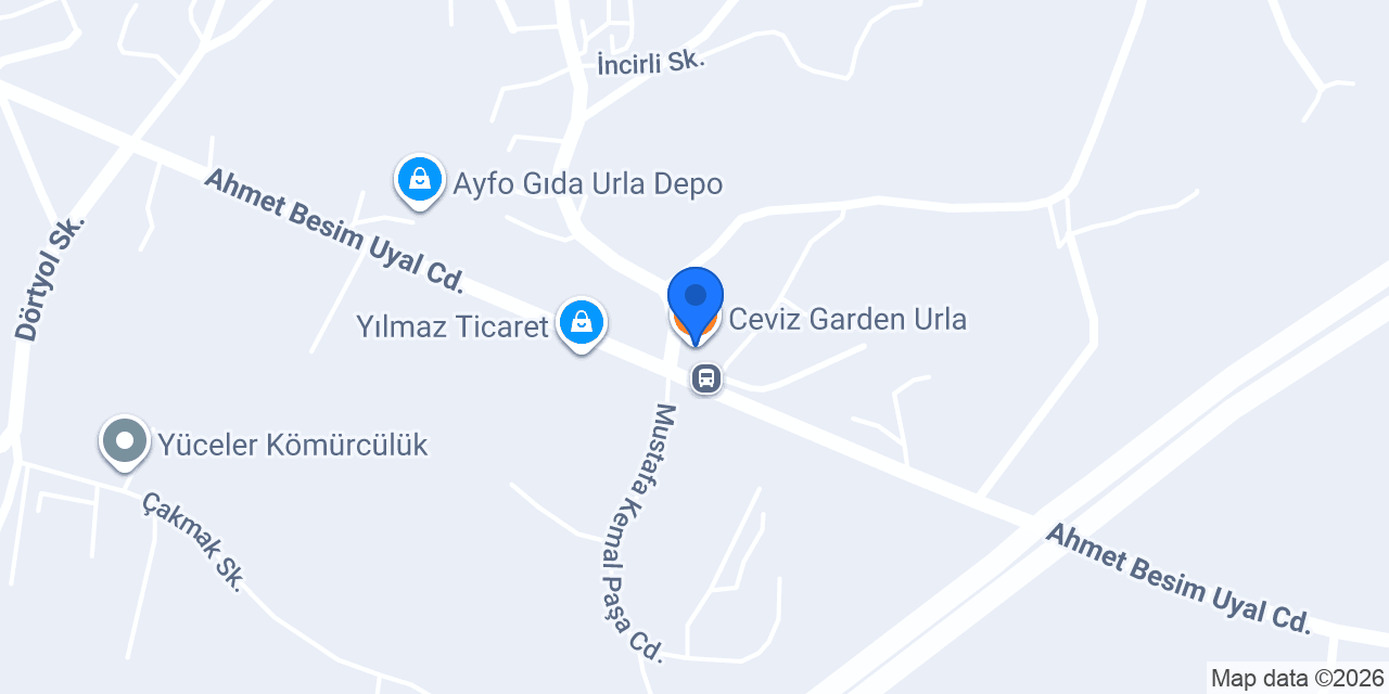Ceviz Garden Urla konumu