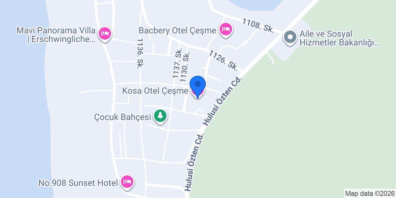 Kosa Otel Çeşme konumu