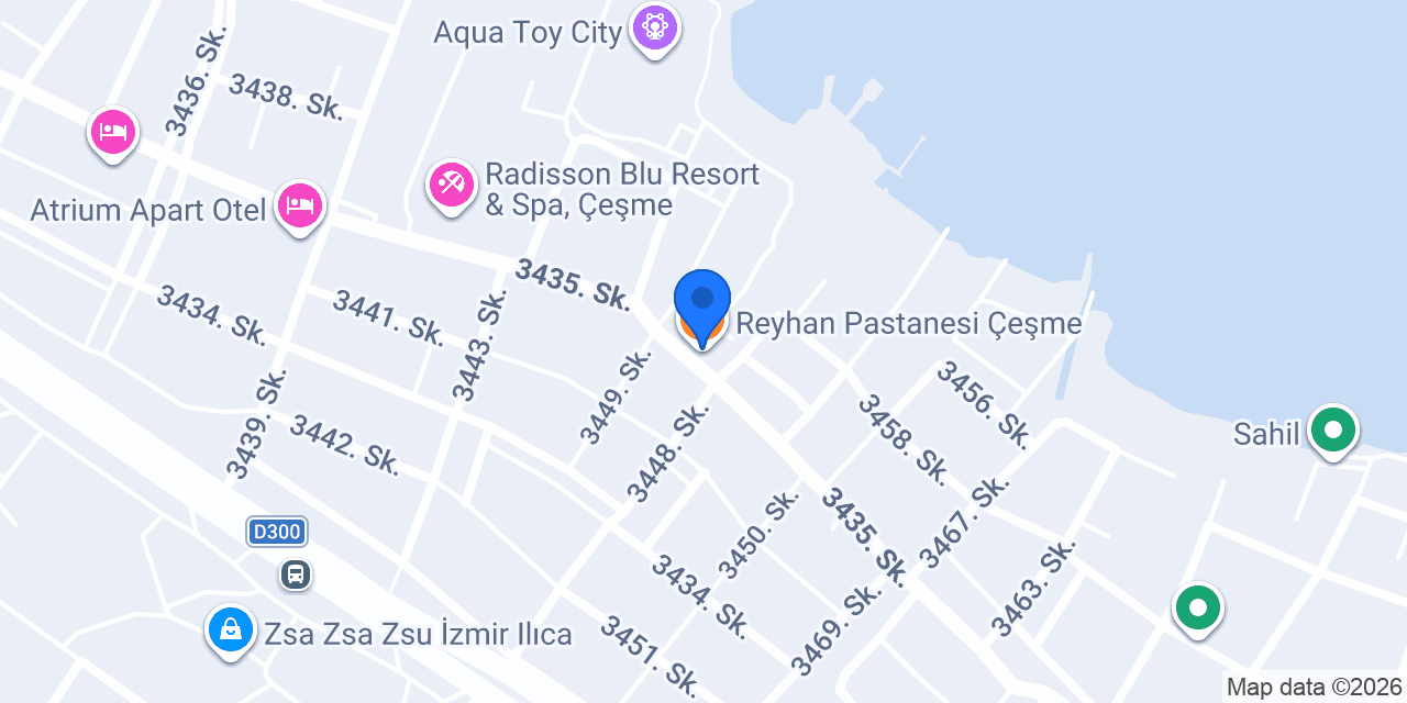 Reyhan Pastanesi Çeşme konumu