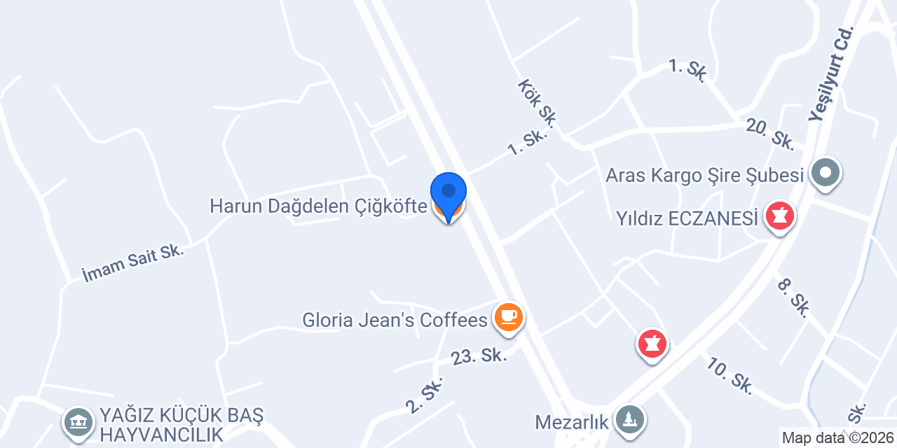 Harun Dağdelen Çiğköfte konumu