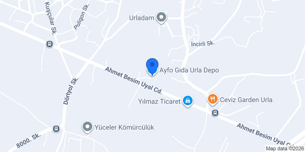 Ayfo Gıda Urla Depo konumu