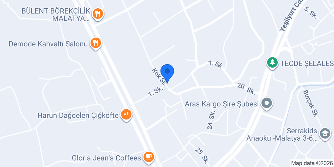 Malatya Duvar Kağıdı Deposu konumu