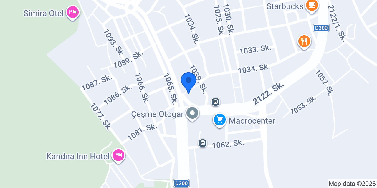 Avis İzmir Çeşme konumu