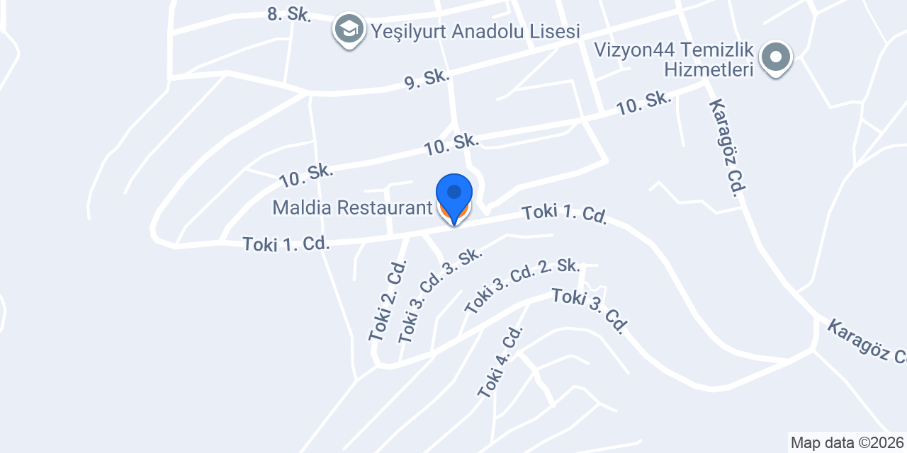 Maldia Restaurant konumu