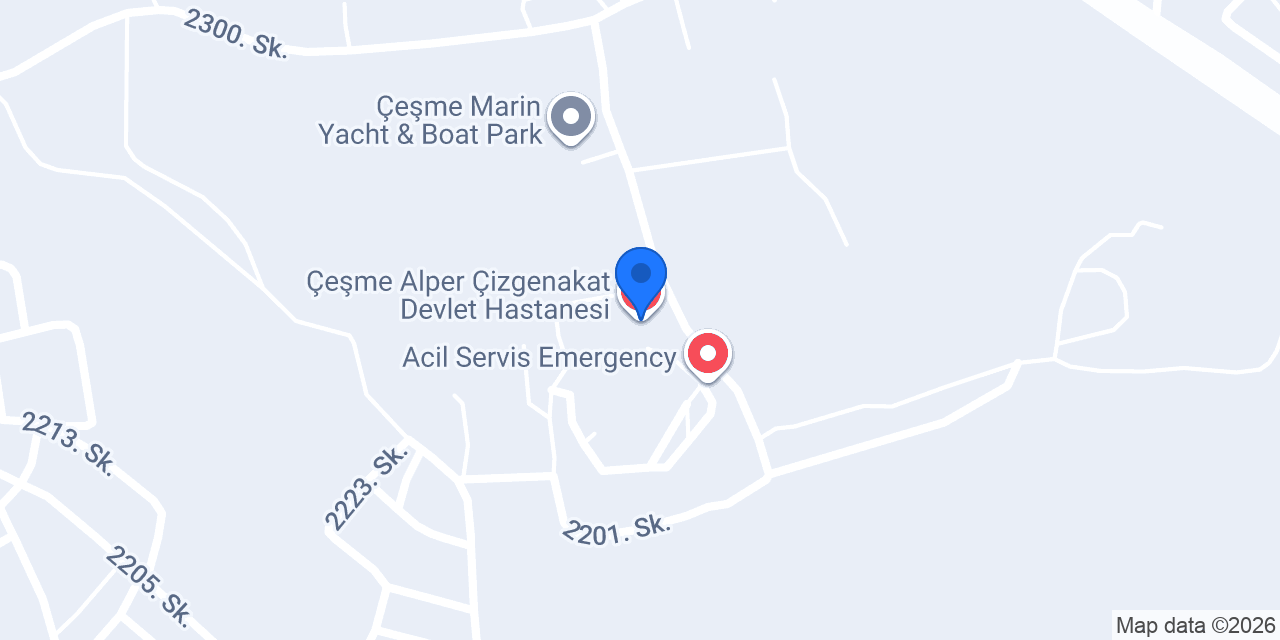 Çeşme Alper Çizgenakat Devlet Hastanesi konumu