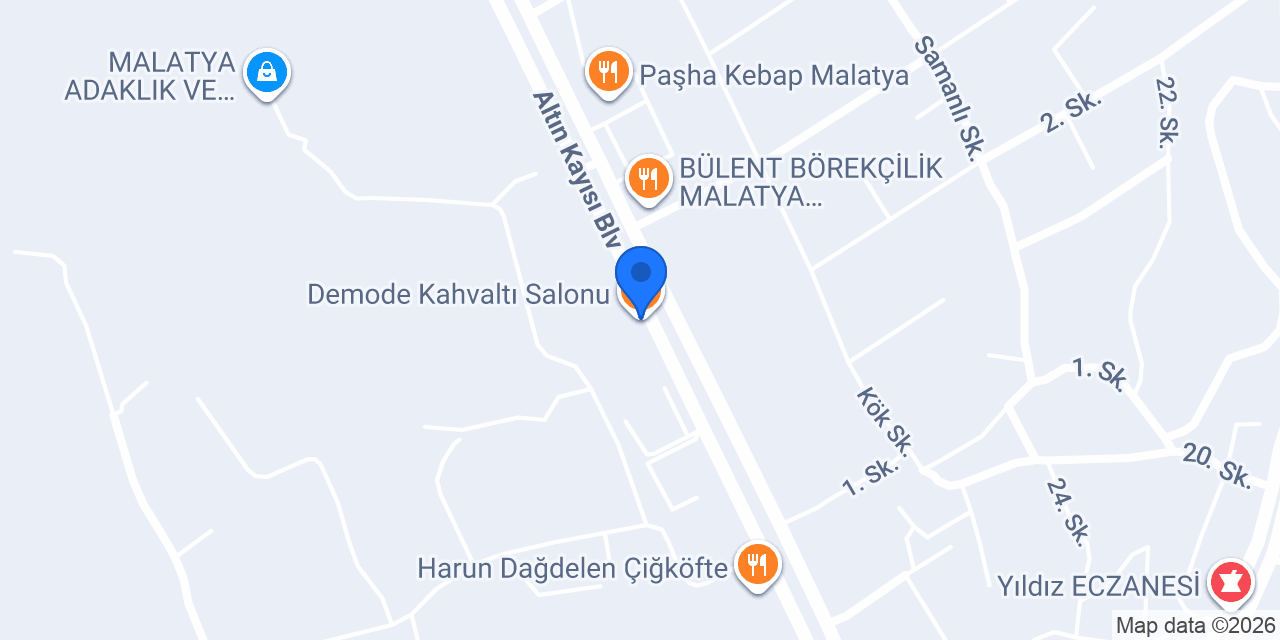 Demode Kahvaltı Salonu konumu
