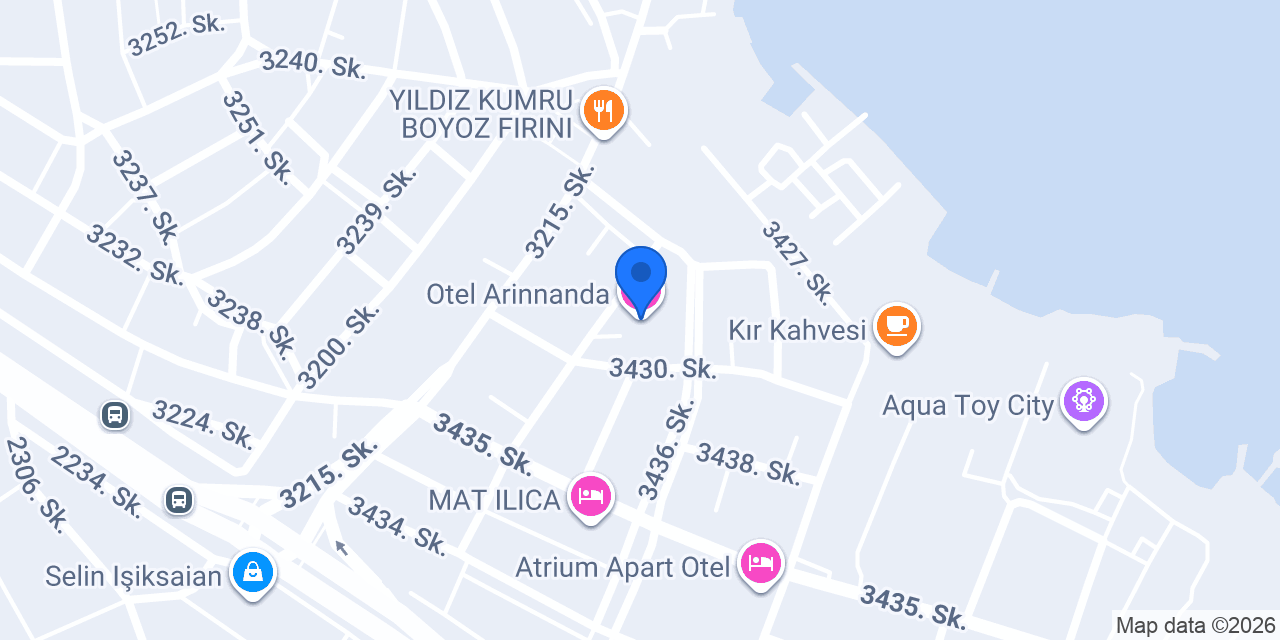 Otel Arinnanda konumu