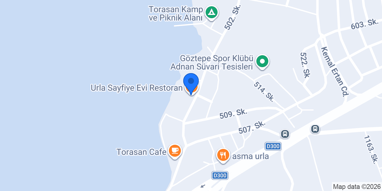 Urla Sayfiye Evi Restoran konumu
