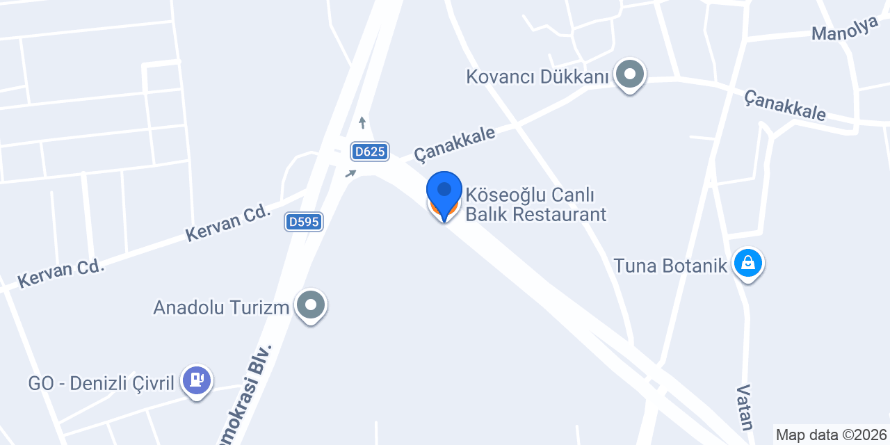 Köseoğlu Canlı Balık Restaurant konumu