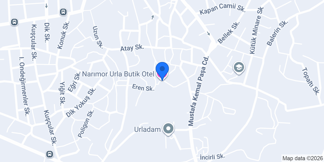 Narımor Urla Butik Otel konumu