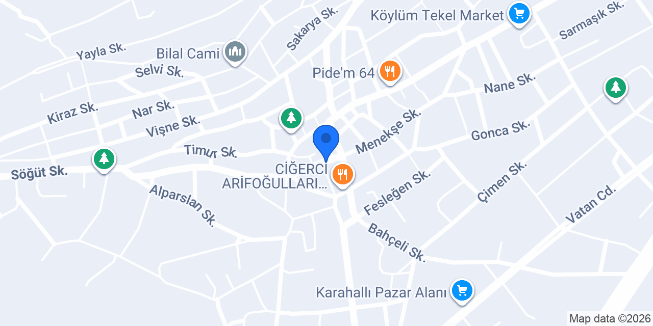 Karahallı İlçe Emniyet Amirliği konumu