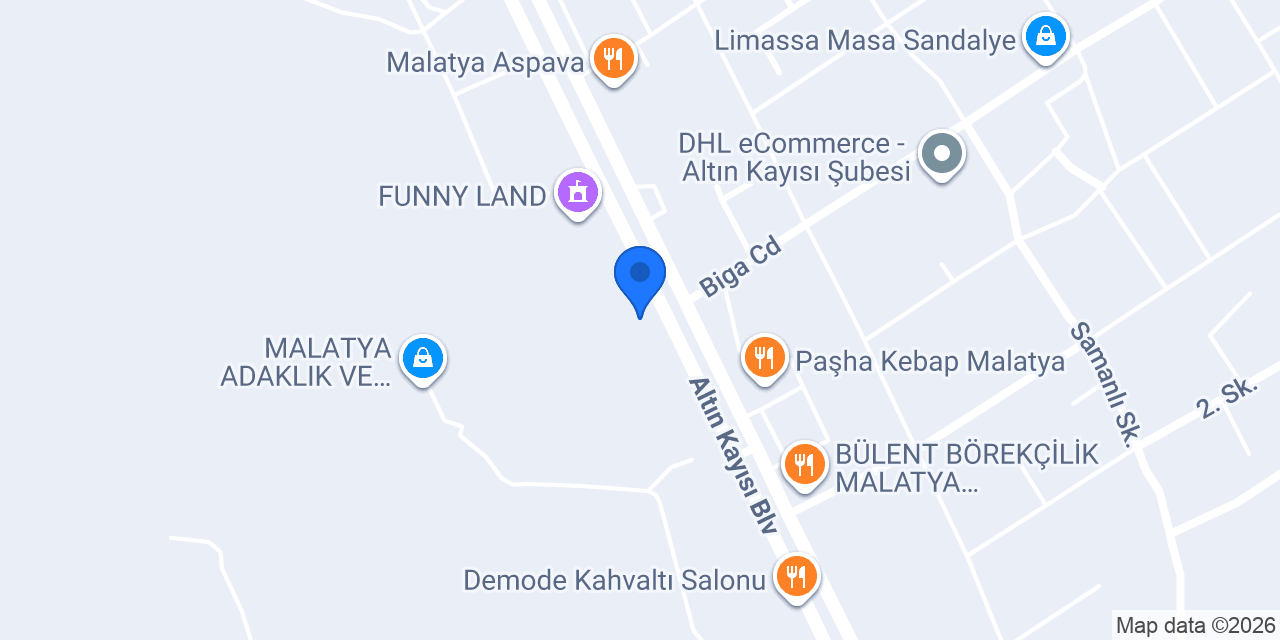 Any asma tavan ve yapi malzemeleri ltd.sti konumu