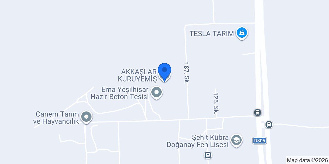 AKKAŞLAR KURUYEMİŞ konumu