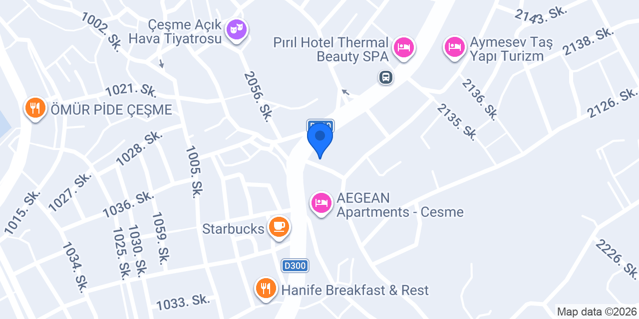 Amare Çeşme Otel konumu