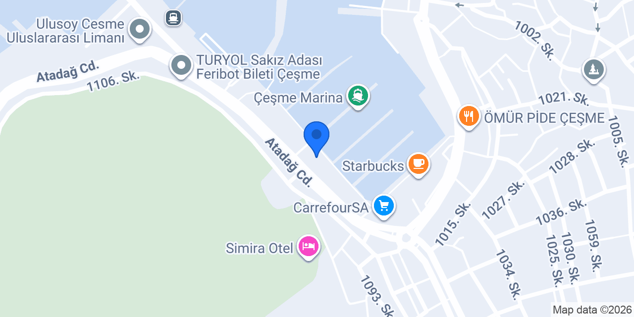Çeşme Marina Konukevi konumu