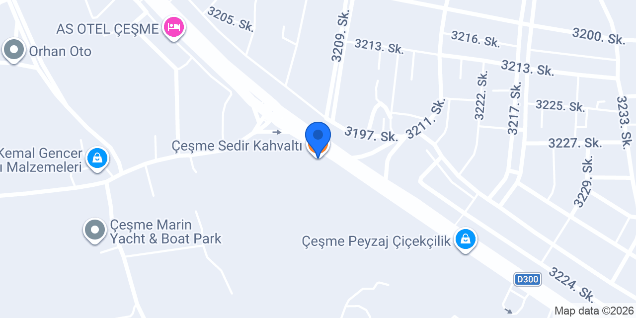 Çeşme Sedir Kahvaltı konumu