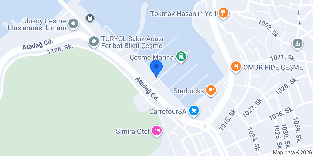 Çeşme'DE Pilates Studio Marina konumu