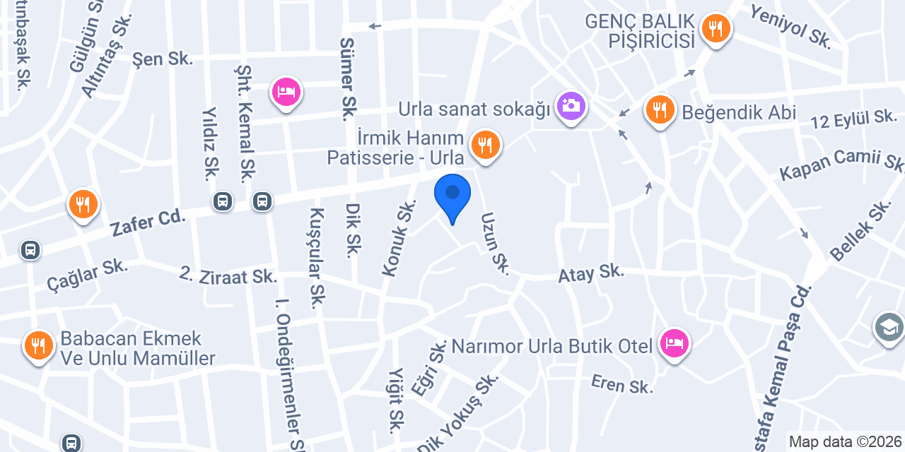 Hotel Luta Urla konumu