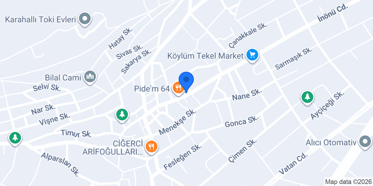 Kübra mobilya konumu