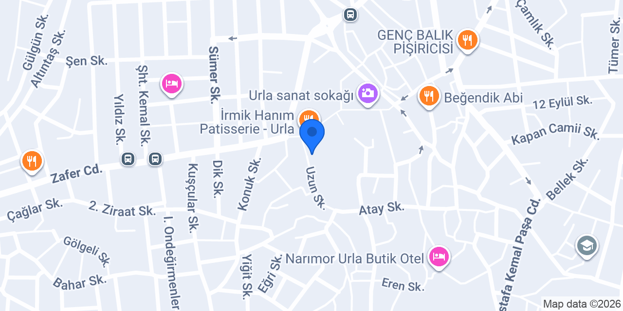 Urla Anadolu İmam Hatip lisesi konumu