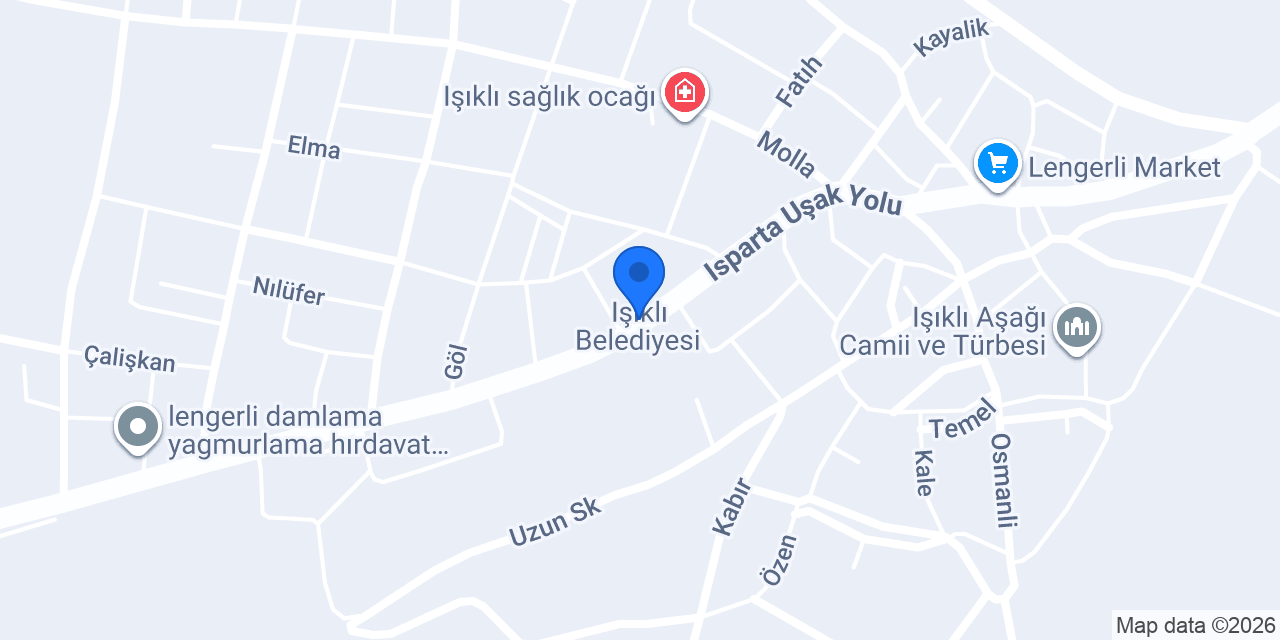 Işıklı Belediyesi konumu