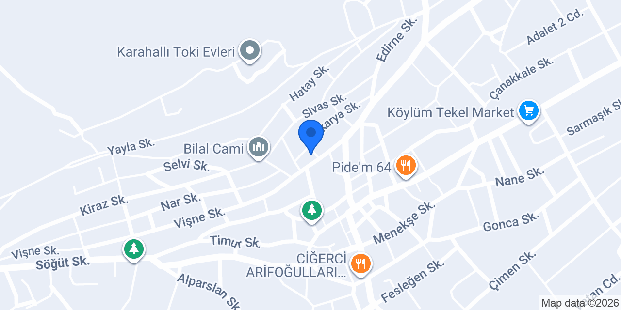 Karahallı Aile Sağlık Mer. konumu