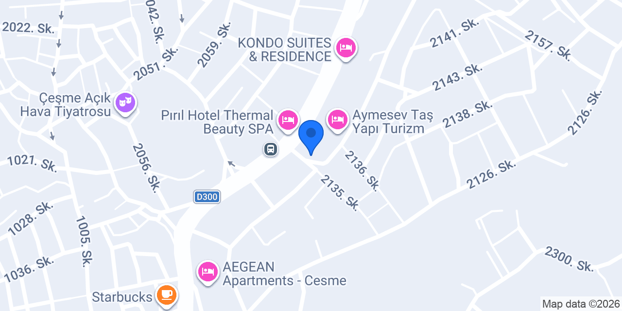 Çalış Otel Çeşme konumu