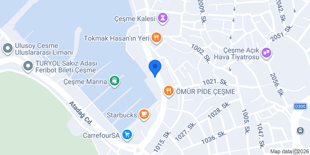 Avva - İzmir Çeşme Marina konumu