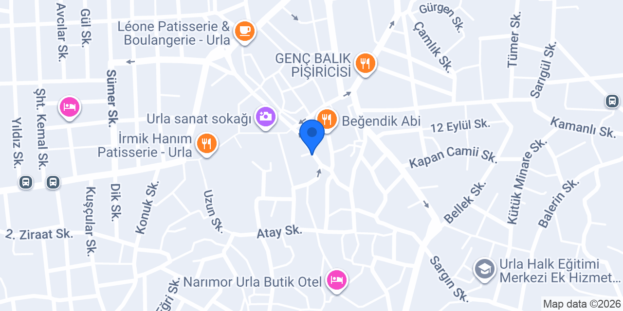 Vintage Tasarım Urla konumu