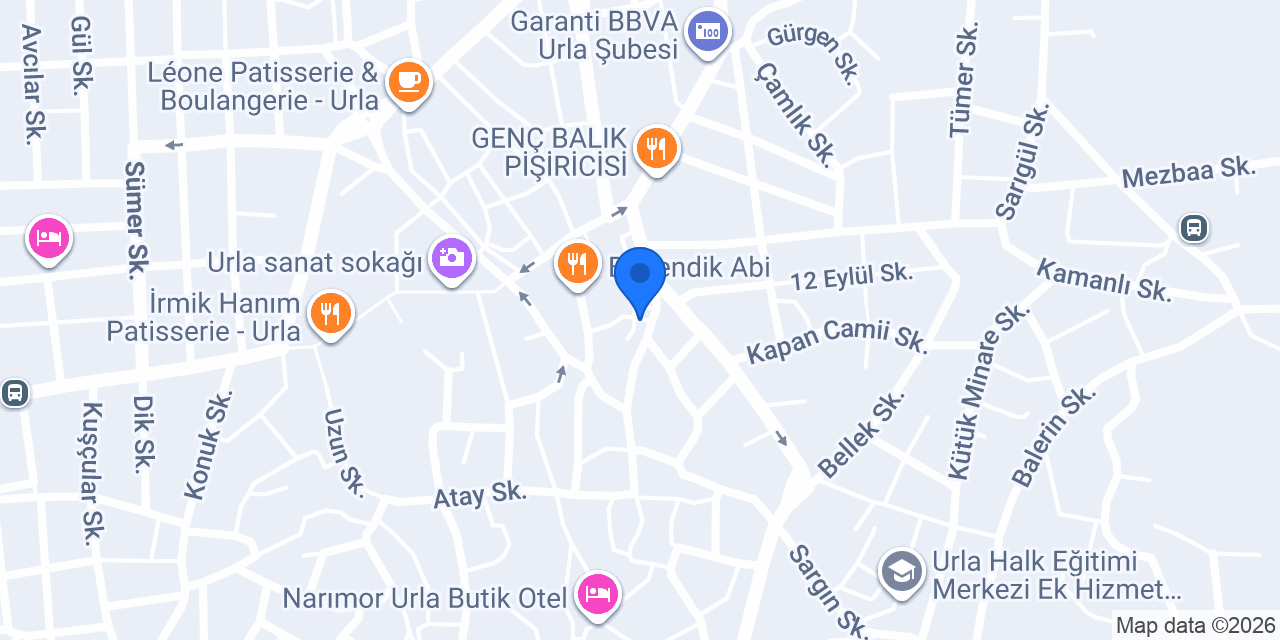 Urla Malgaca Meyhane Kuki konumu