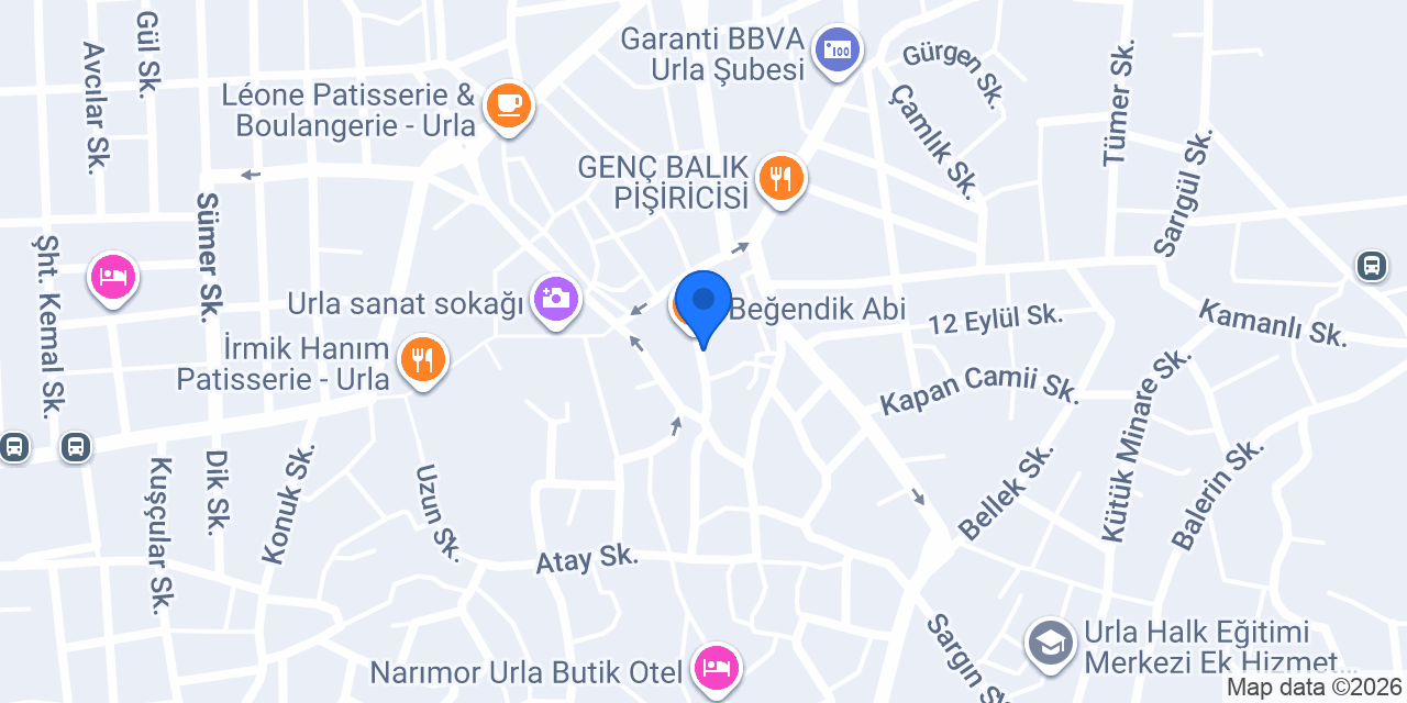 Urla Han Otel konumu