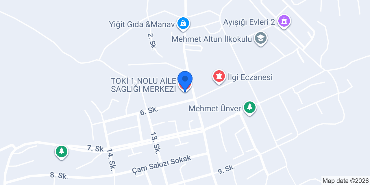 TOKİ 1 NOLU AİLE SAGLIĞI MERKEZİ konumu