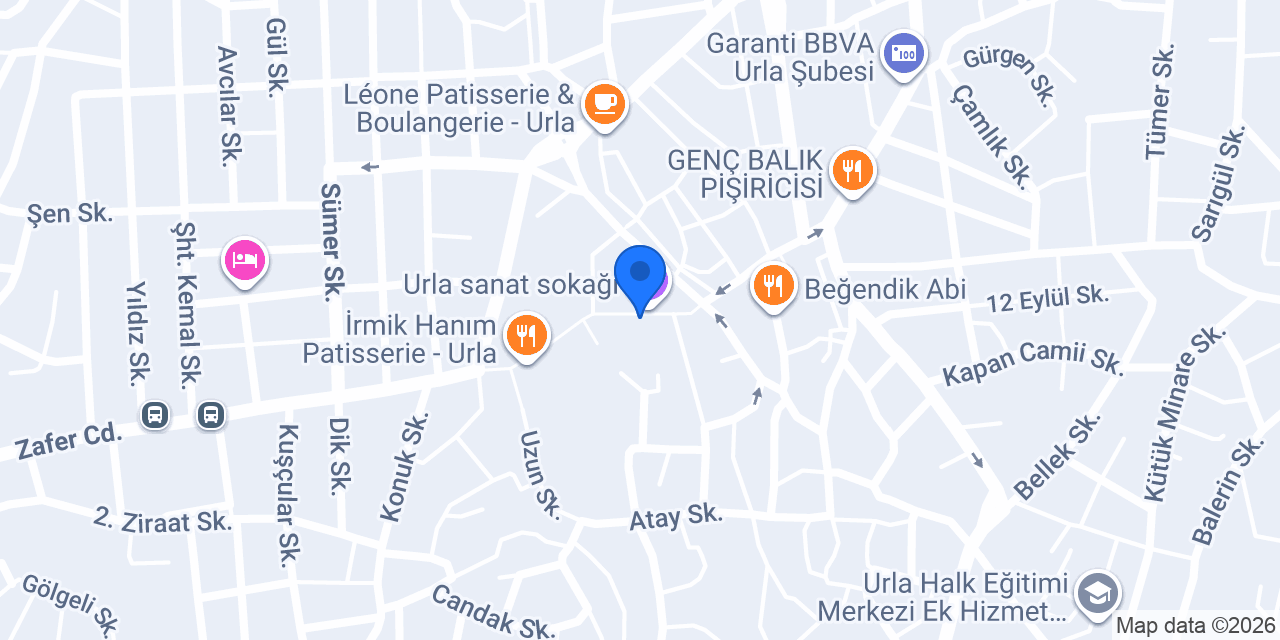 Urla İlçe Halk Kütüphanesi konumu