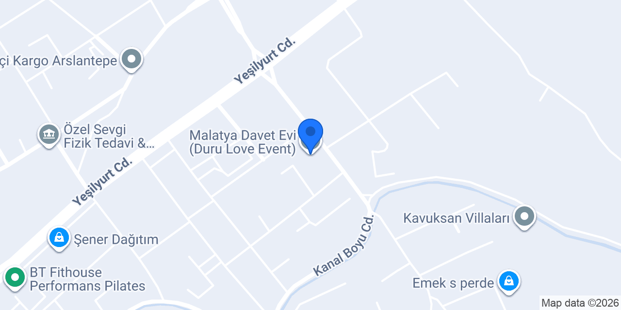 Malatya Davet Evi (Duru Love Event) konumu