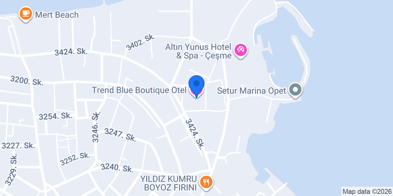 Trend Blue Boutique Otel konumu