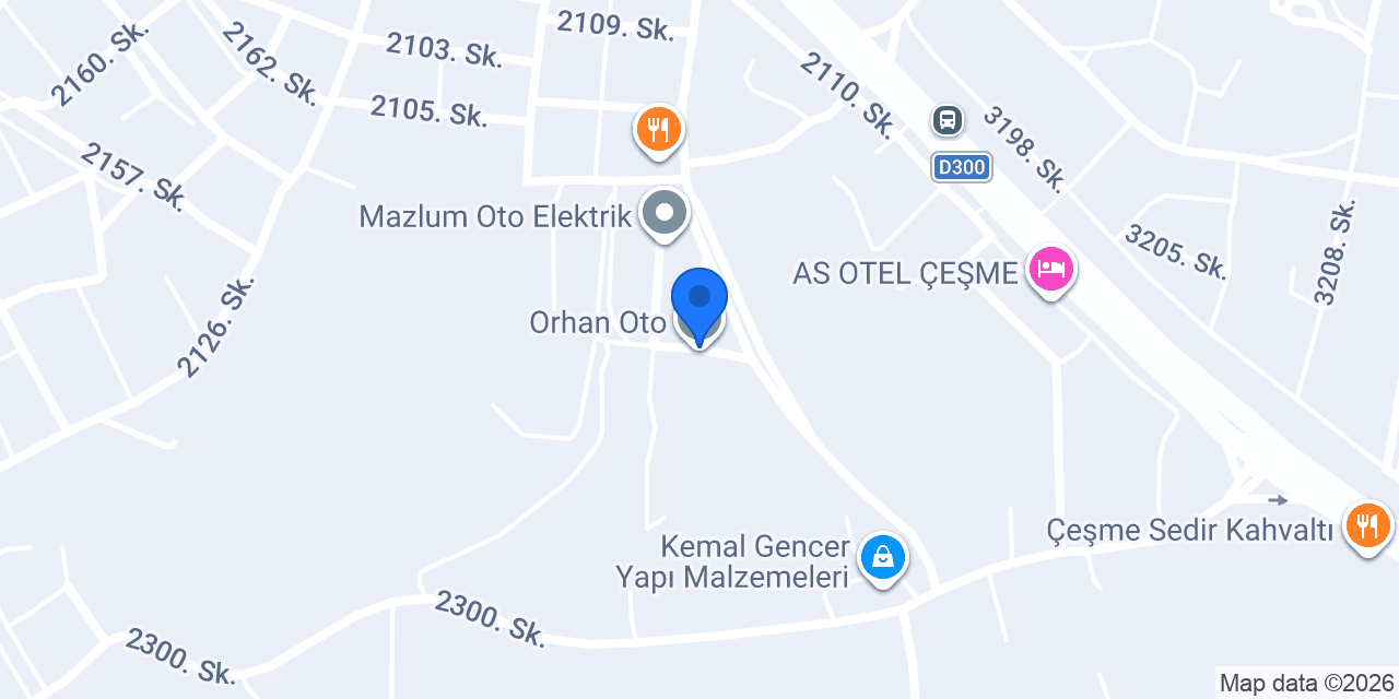 Orhan Oto konumu